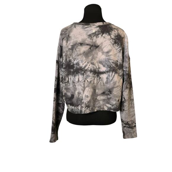 ZELLA gray black tie dye cropped sweatshirt size Small - Picture 6 of 14